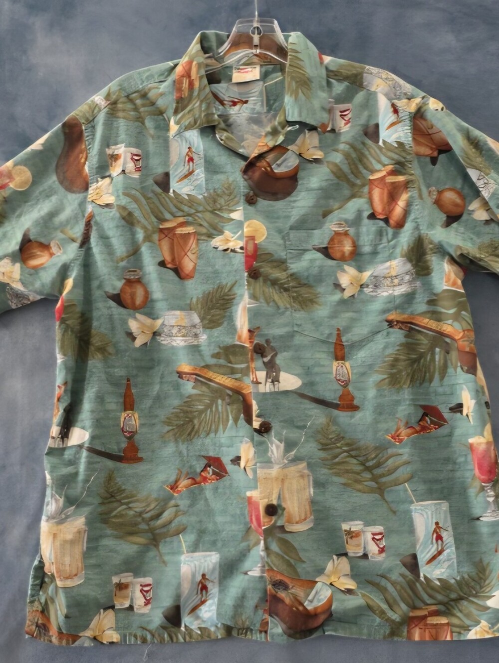 Hard Rock Cafe Maui x Go Barefoot Hawiian Shirt Men's XL Button Made In USA